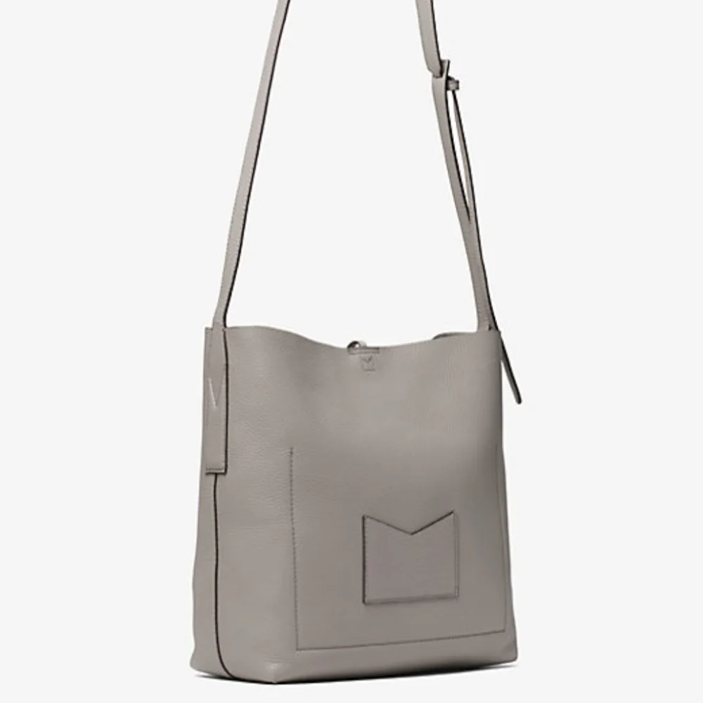 Michael Kors Junie Large Pebbled Leather Messenger Bag